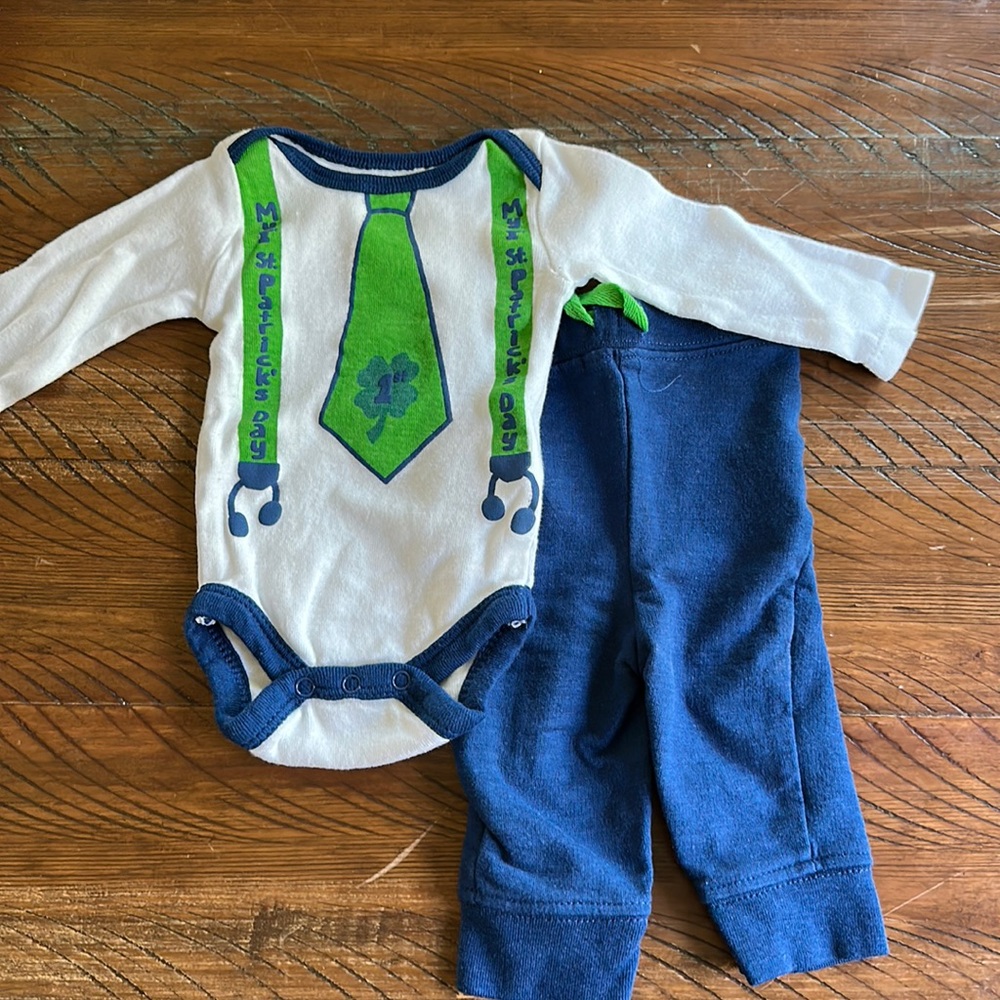 Newborn st Patrick’s day outfit
